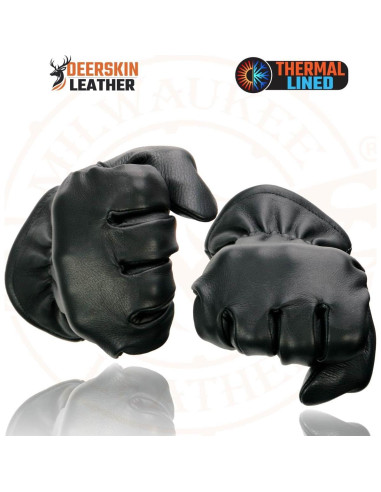 Guantes de motocicleta Milwaukee Leather SH858 negros térmicos