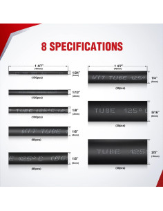 Kit 650 Tubos Termocontraíbles Nilight 3:1 Aislantes y Resistentes 2