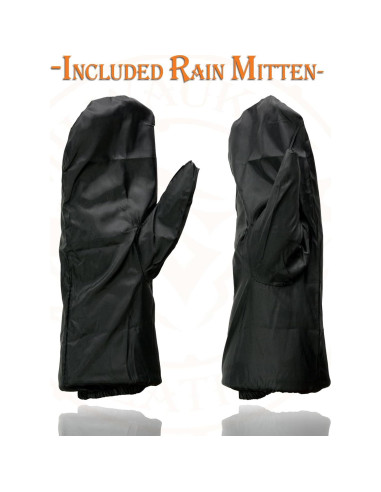 Guantes de moto Milwaukee Leather SH230 con mitón de lluvia