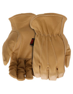 Guantes de Trabajo AquaArmor de Cuero Vacuno BOSS - Mediano