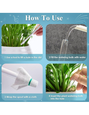 Globos de Riego Automático NiHome 2-Pack Vidrio Iridiscente 25.4 cm