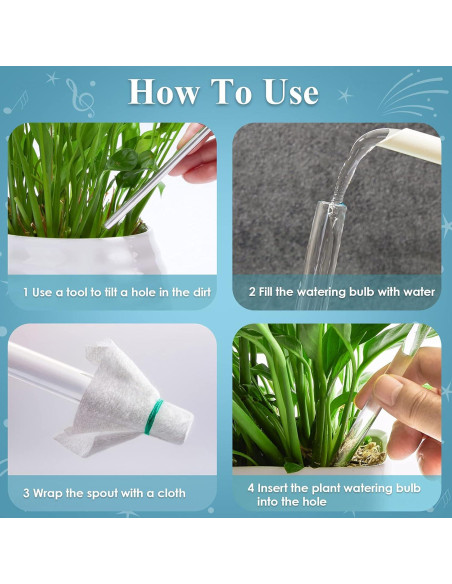 Globos de Riego Automático NiHome 2-Pack Vidrio Iridiscente 25.4 cm