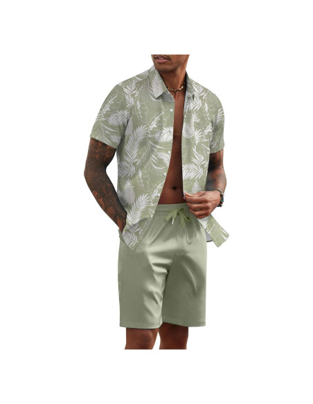 Conjunto de Verano para Hombre COOFANDY 2 Piezas Floral