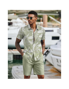 Conjunto de Verano para Hombre COOFANDY 2 Piezas Floral 2