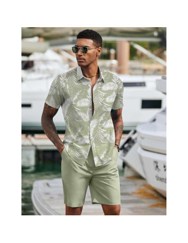 Conjunto de Verano para Hombre COOFANDY 2 Piezas Floral
