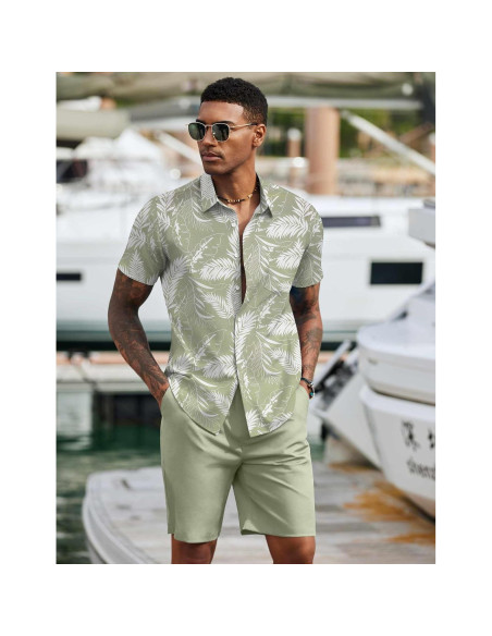 Conjunto de Verano para Hombre COOFANDY 2 Piezas Floral