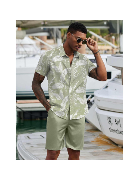 Conjunto de Verano para Hombre COOFANDY 2 Piezas Floral