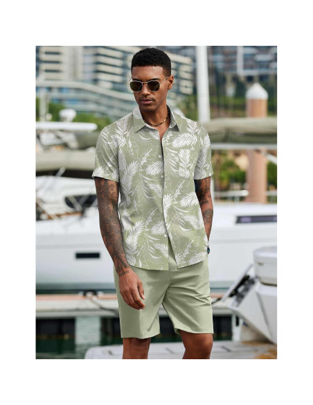 Conjunto de Verano para Hombre COOFANDY 2 Piezas Floral