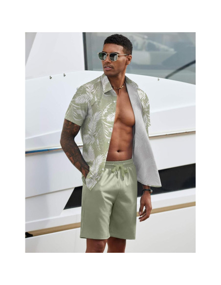 Conjunto de Verano para Hombre COOFANDY 2 Piezas Floral