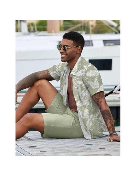 Conjunto de Verano para Hombre COOFANDY 2 Piezas Floral