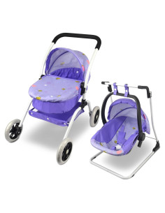 Mueble para muñeca Anivia 4 en 1 con cuna y columpio