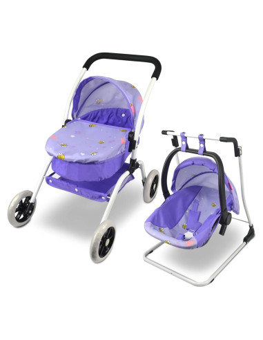 Mueble para muñeca Anivia 4 en 1 con cuna y columpio