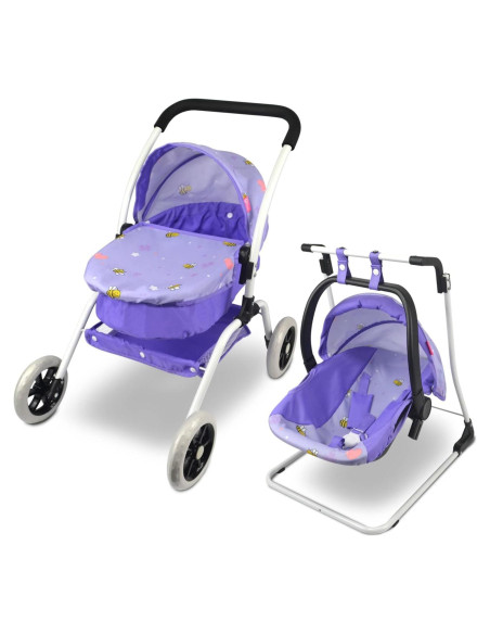 Mueble para muñeca Anivia 4 en 1 con cuna y columpio