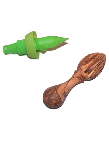 Exprimidor de Limón y Cítricos de Madera de Olivo Asfour 14 cm