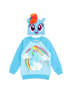 Sudadera My Little Pony Rainbow Dash + Gorro Cosplay 4T