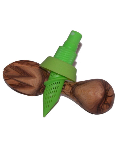 Exprimidor de Limón y Cítricos de Madera de Olivo Asfour 14 cm