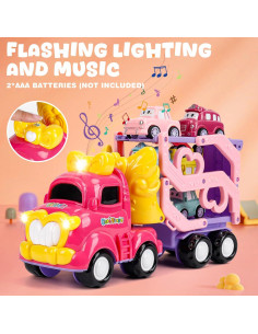 Camión Transportador 7 en 1 Lovinkiki con Luz y Música 2