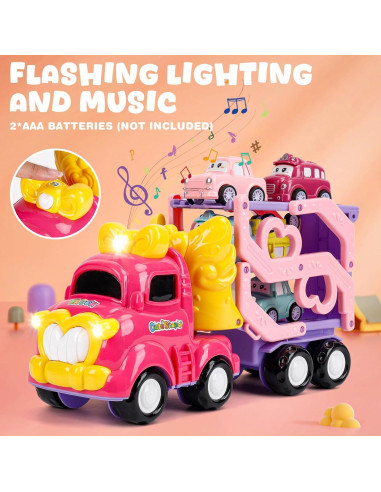 Camión Transportador 7 en 1 Lovinkiki con Luz y Música