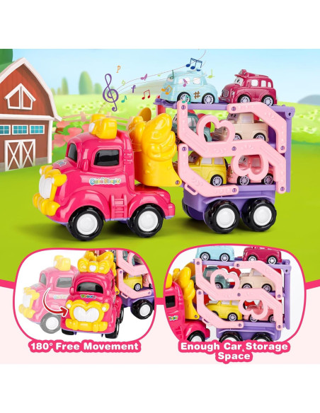 Camión Transportador 7 en 1 Lovinkiki con Luz y Música