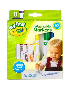 Marcadores Lavables Crayola Mis Primeros 8 Colores para Niños 2