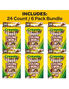 Juego de Crayones Crayola Colores del Mundo 6x24 Colores 2