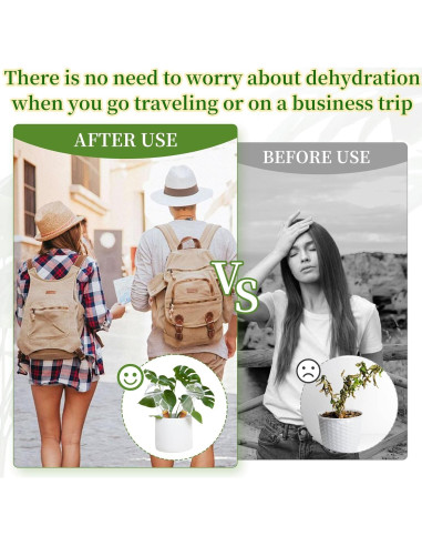 3 Esferas de Riego Automático Gewosi 500 ml para Plantas