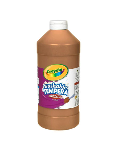 Pintura Tempera Lavable Crayola Marrón 32 Oz No Tóxica