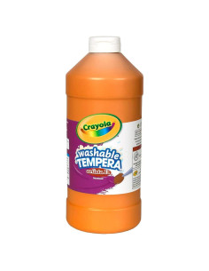Pintura Tempera Lavable Crayola Naranja 32 Oz No Tóxica