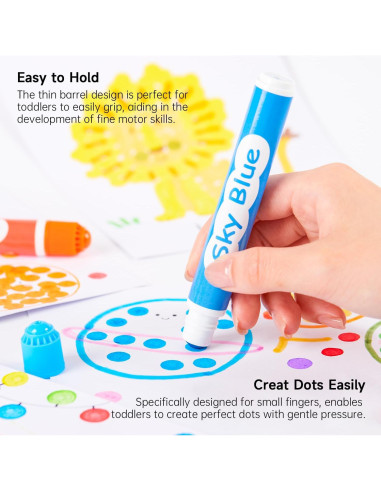 Marcadores de Puntos Shuttle Art 15 Colores Lavables Niños