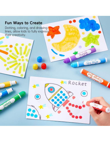 Marcadores de Puntos Shuttle Art 15 Colores Lavables Niños