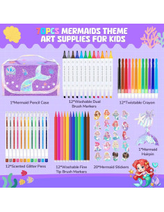 Juego de 70 Marcadores Lavables DreamyCandy Sirena 2