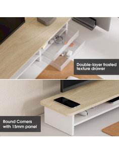 Soporte para Monitor Fenge Roble con Cajón Doble 108 cm 2