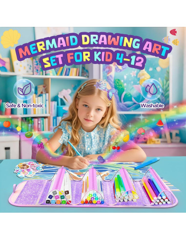 Juego de 70 Marcadores Lavables DreamyCandy Sirena