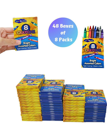 Crayones a Granel 4E's Novelty 48 Cajas 8 Colores Brillantes