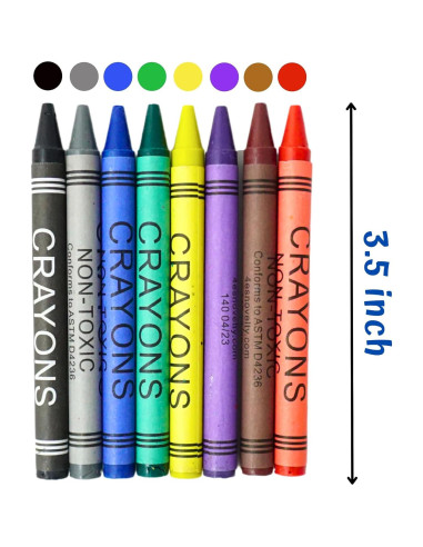 Crayones a Granel 4E's Novelty 48 Cajas 8 Colores Brillantes
