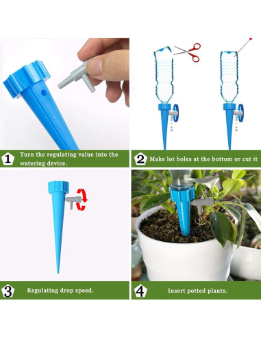 24 Picos de Autorriego Ajustables Mumiuu para Plantas