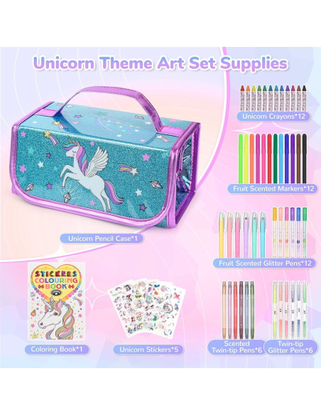 Juego de Marcadores Aromatizados Nasominako 54 Piezas Unicornio