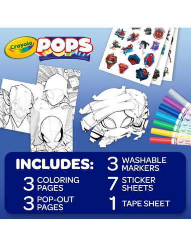 Conjunto de Arte 3D Crayola Spiderman - Kit de Colorear 17 Piezas