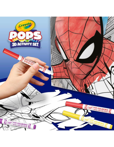 Conjunto de Arte 3D Crayola Spiderman - Kit de Colorear 17 Piezas