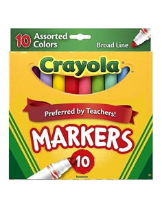 Marcadores Crayola Línea Ancha 10 Colores Variados - 2 Paquetes
