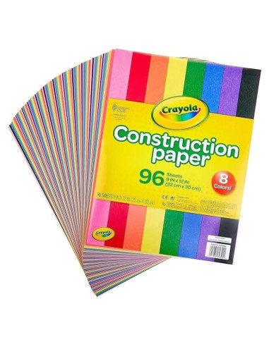 Papel de Construcción Crayola 96 Hojas Caja 12 Unidades
