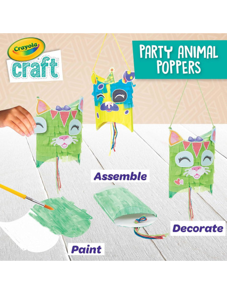Crayola Craft Poppers de Fiesta de Confeti, Kit para Niños