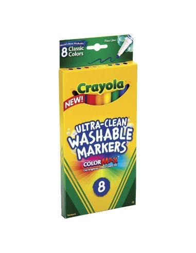 Marcador Lavable Crayola 8 Colores Clásicos Paquete 20