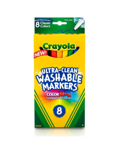 Marcador Lavable Crayola 8 Colores Clásicos Paquete 20