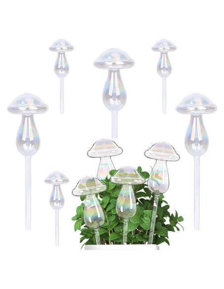 4 Esferas de Riego de Vidrio Iridiscente ZongHan 23x7.5cm