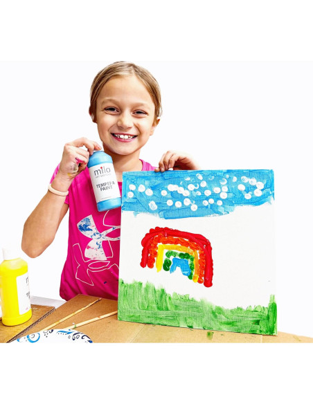 Set de Pintura Tempera Milo 8 Colores 480 ml Botellas