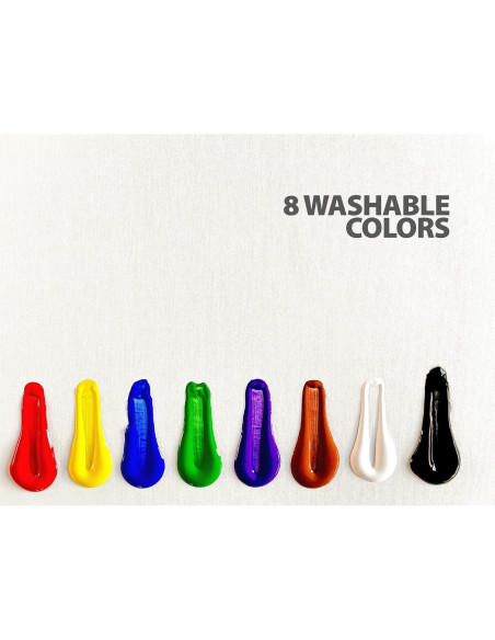 Set de Pintura Tempera Milo 8 Colores 480 ml Botellas
