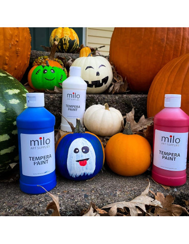 Set de Pintura Tempera Milo 8 Colores 480 ml Botellas