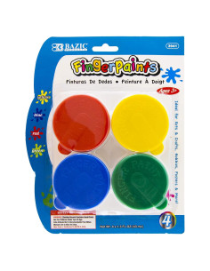 Juego de Pintura con Dedos BAZIC 160ml Colores Asortidos 4 Pzs