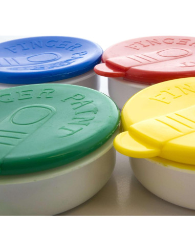 Juego de Pintura con Dedos BAZIC 160ml Colores Asortidos 4 Pzs